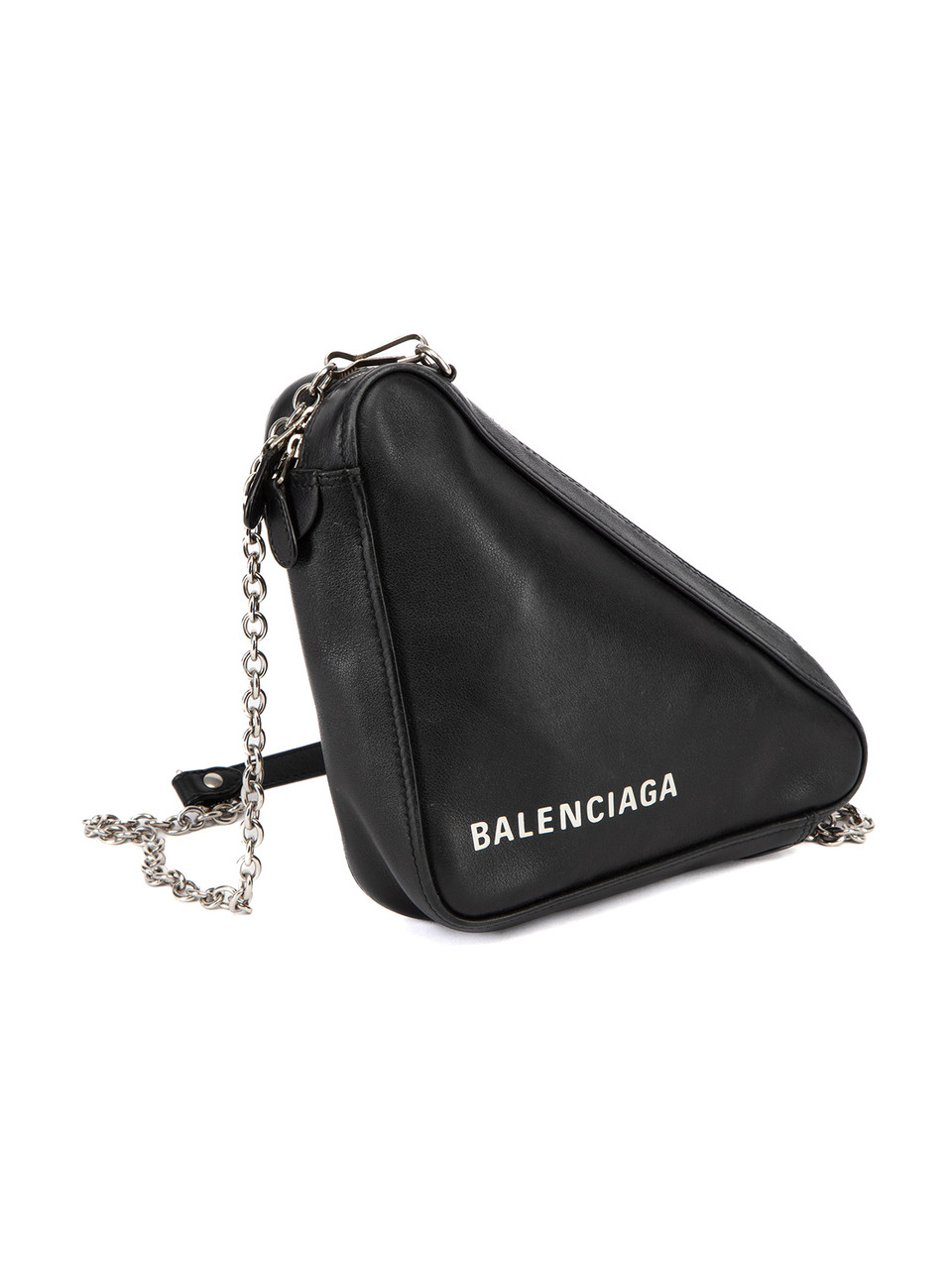 Balenciaga Orange Calfskin M Triangle Pouch | eBay